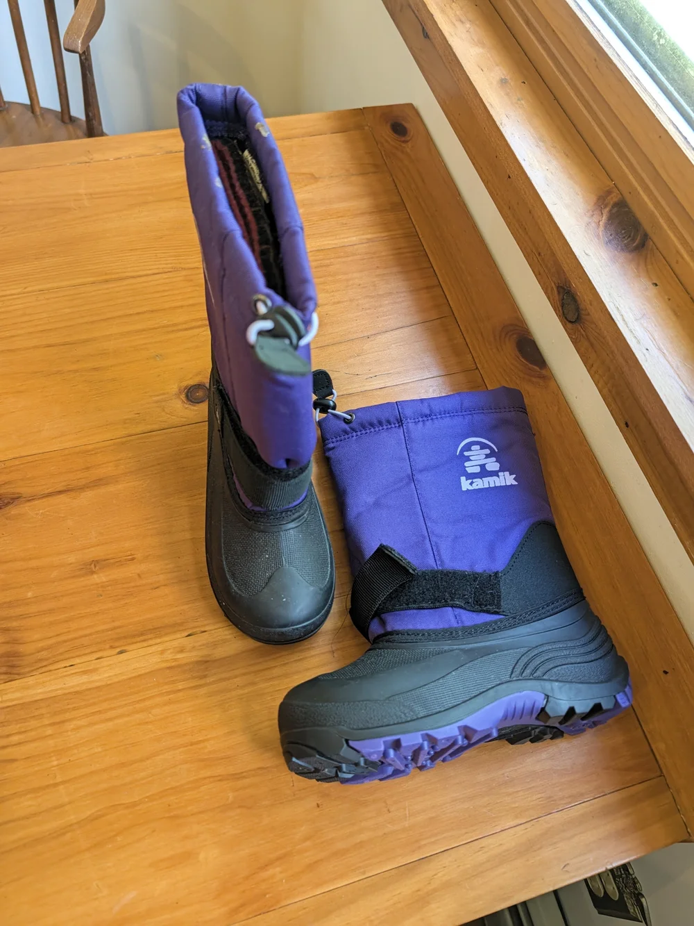 Kamik Kids Purple and Black Waterproof Snow Boots